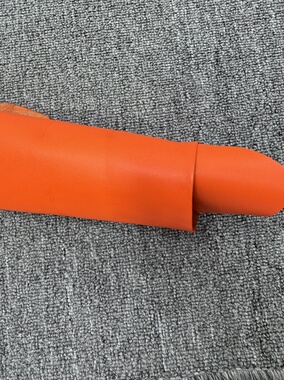 E444进口头层橙色平纹小牛皮手感微软厚度0.9mm