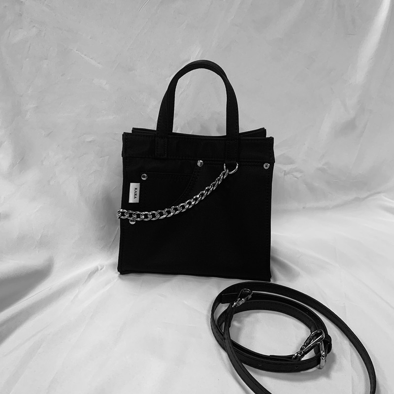 托特包kara女包小众个性链条帆布小包牛津布休闲百搭手提斜挎包潮