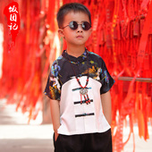 新中式 夏中国风童装 桑蚕丝高端儿童汉服日常可穿男童唐装 2026新款
