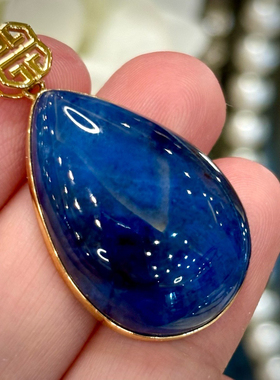 【挚爱】 珍贵老料 18k金镶嵌舒俱来吊坠 6.75克