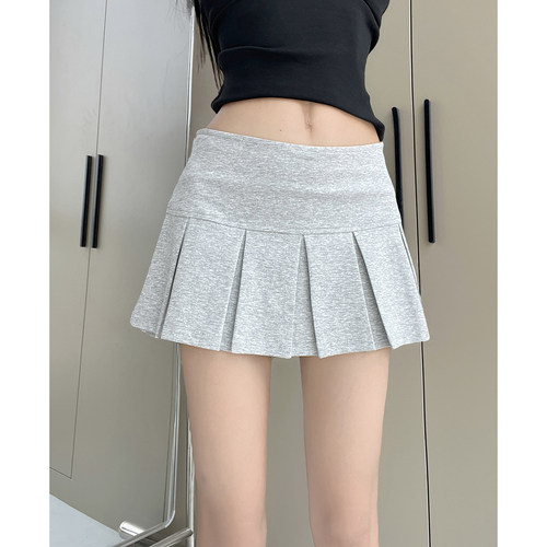学院风性感低腰超短A字短裙女