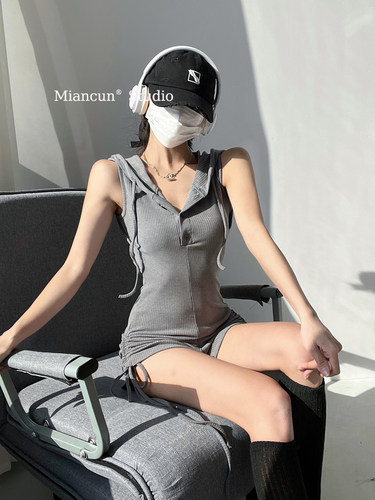 美式辣妹无袖连体裤女夏季