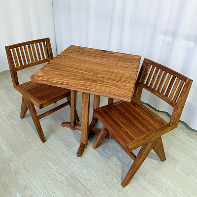 复古风老榆木方形桌椅套装