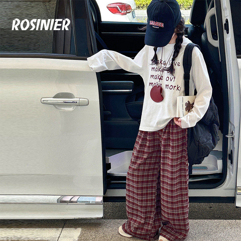 韩国ROSINIER女童T恤2026新款中大童春季儿童打底衫女孩长袖上衣