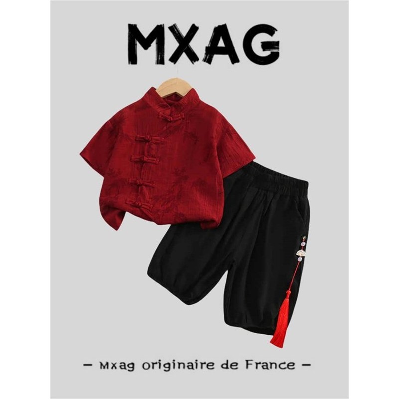 MXAG新中式汉服男童夏短