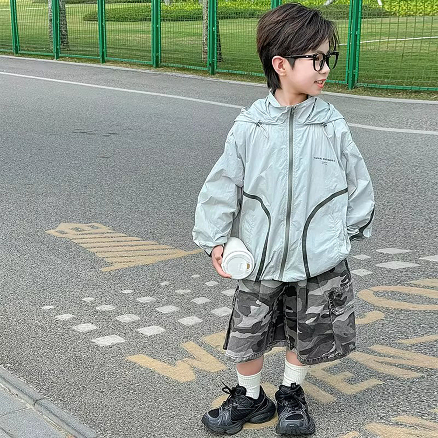 法国Uamtor男童防晒衣2026夏季新款儿童薄款空调服外套男孩上衣潮