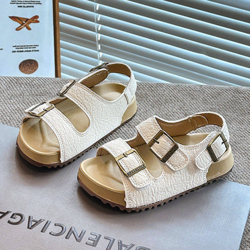 法国BADNUT女童凉鞋夏季2026新款儿童公主风防滑中大童沙滩勃肯鞋