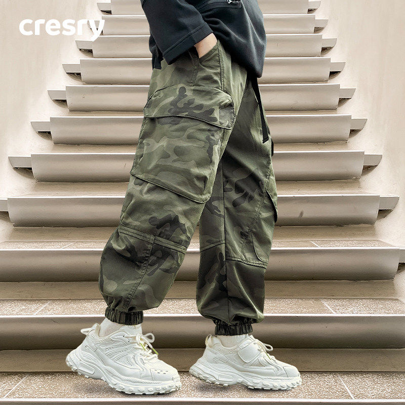 韩国CRESRY童装迷彩裤春