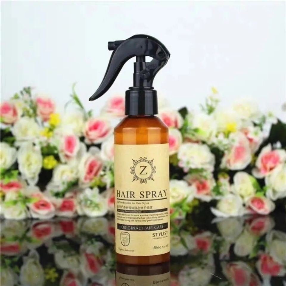造型师茶树精油润养保湿喷雾头发营养水抚平毛躁免洗护发顺发喷雾