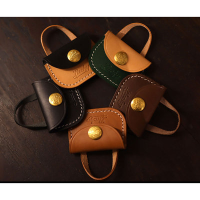 小区水滴形真皮迷你薄款门禁卡套