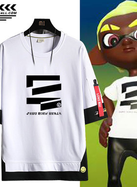 Splatoon斯普拉遁喷射战士3周边夏季男女青少年纯棉百搭短袖t恤潮