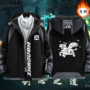 DOTA2刀塔主宰JUGG剑圣信使周边潮流外套衣服秋冬加棉夹克上衣男