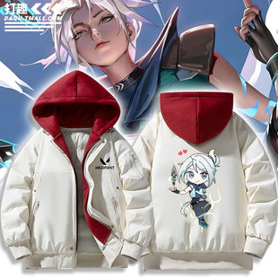 无畏契约瓦罗兰JETT游戏联名周边羽绒棉衣服休闲外套男女秋冬夹克