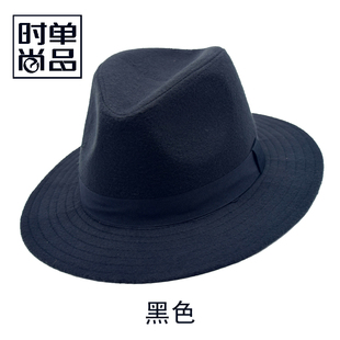 新秋冬大沿男士礼帽 中老年爵士帽 上海滩许文强帽子 英伦礼帽男