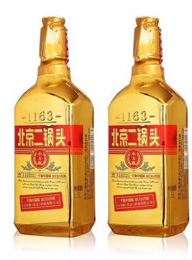 永丰牌北京二锅头小方瓶大金瓶大金狗46度1.5L清香型纯粮白酒