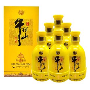北京牛栏山二锅头陈酿15 清香型白酒52度500ml*6瓶整箱礼盒装