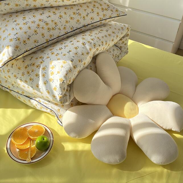少女心花朵沙发床小雏菊腰枕坐垫
