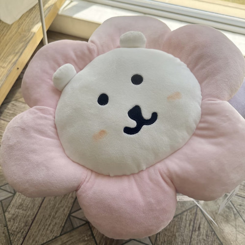 自嘲熊花朵抱枕坐垫飘窗榻榻米靠垫椅垫沙发垫床头靠枕女生可爱礼