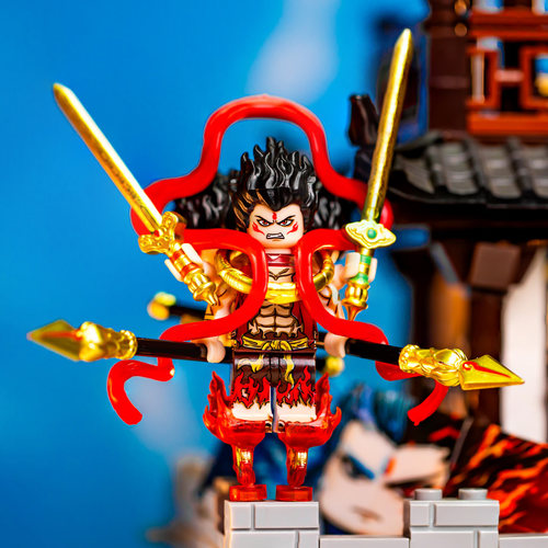 国潮积木封神榜哪吒人仔拼装玩具