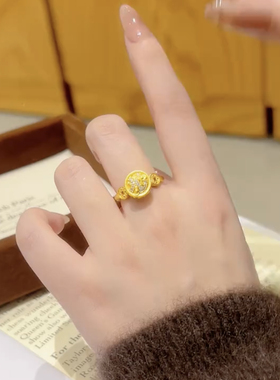 设计款可旋转聚宝盆戒指女