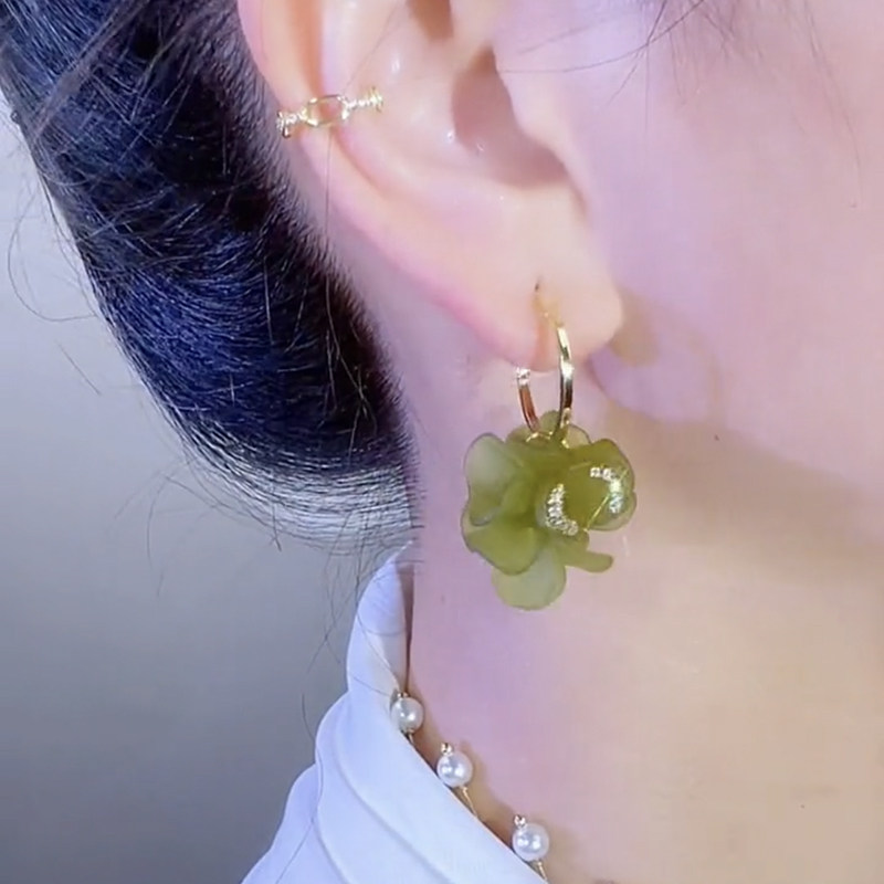 网红爆款超仙花朵耳环女花海耳饰