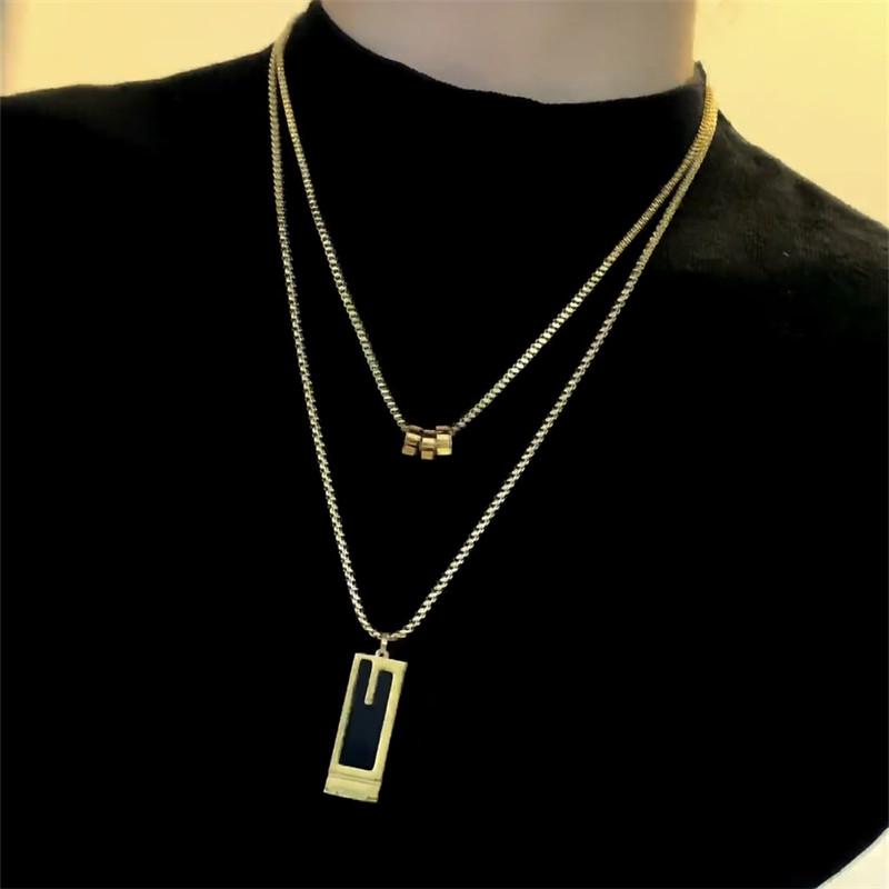 秋冬长款三生三世无事牌毛衣链女时尚新款钛钢不掉色双层叠戴项链