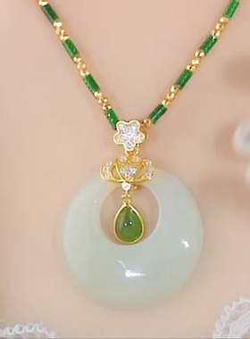 爆款水滴之心吊坠项链女大公主扣