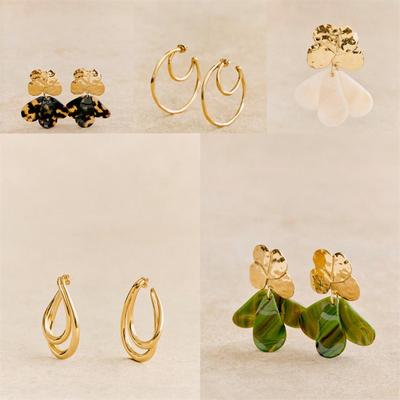 金色耳环耳钉金色耳钉