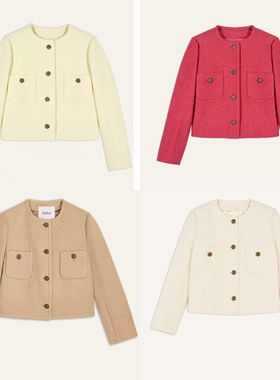 美代商场同款 ba&sh外套法式静奢金属扣小香风短外套bash1E24MERA