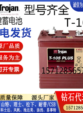 Trojian邱健蓄电池T-105PLUS升降机叉车观光车高尔夫球场6V225AH