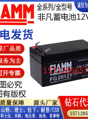 FIAMM非凡蓄电池FG20121铅酸免维护FG20451医疗仪器12V4.5ah1.2AH