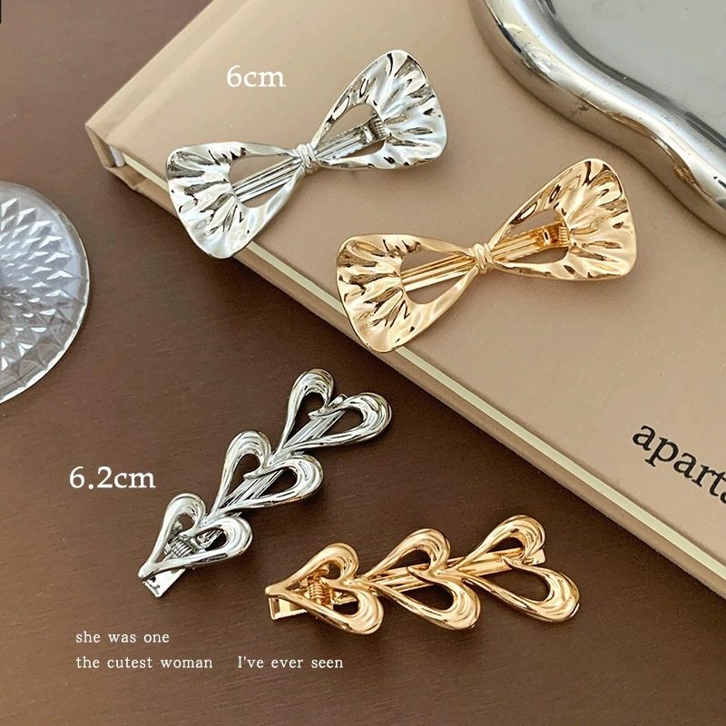 金属爱心发夹女小众设计刘海侧边夹子前额碎发卡鸭嘴夹一字夹头饰,饰品/流行首饰/时尚饰品新,民族风发饰,淘宝优惠券,粉丝福利购,淘宝优惠卷