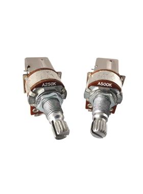 18mm电吉他音色电位器电贝司吉他提拉提拔双层切单开关A250KA500K