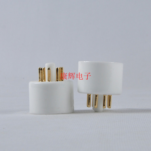 全新陶瓷管座C8AES-G镀金8脚电子管座适用KT88 EL34 6550 6SN7等