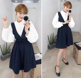 女 打底背心连衣裙雪纺面料可外穿舒适胖MM加大码 韩国原单大码 女装