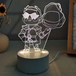 荒野乱斗周边手办小夜灯瑟奇布洛克斯派克艾德加里昂玩具现货礼物