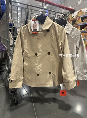 开市客新品WEATHERPROOF女士休闲百搭风衣外套
