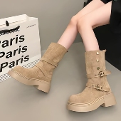 2025新款 复古英伦风厚底马丁靴女新款 秋冬显瘦短靴超好看马丁靴