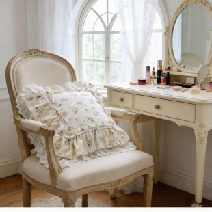 韩版 田园公主风全棉纯棉蕾丝荷叶边抱枕套靠垫套抱枕套不含芯A