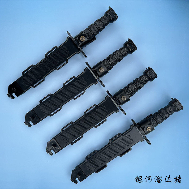 对抗训练95橡胶塑料刺刀仿真蓝波橡胶战术刀M9训练刀军训仿真比首