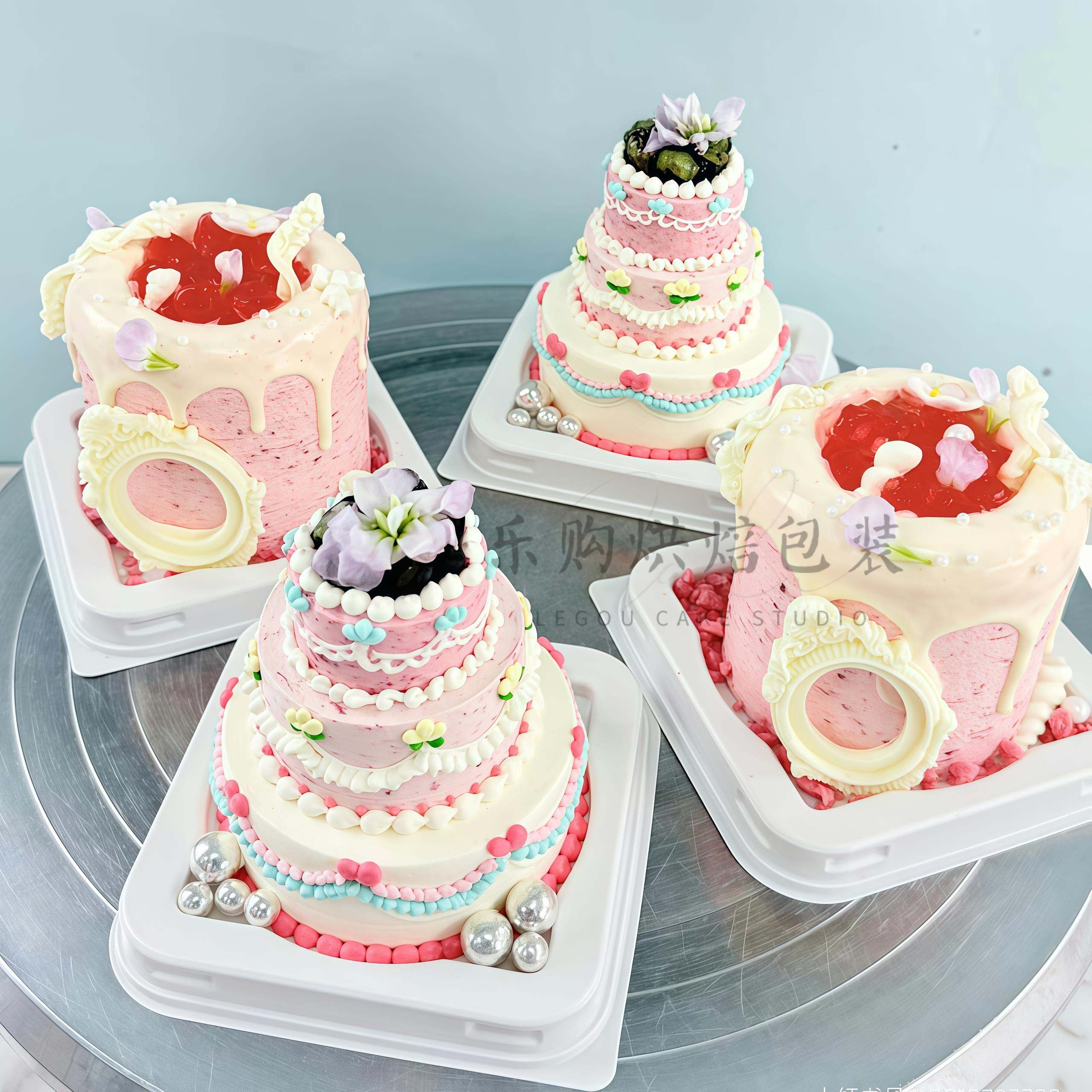 新品新款2寸3寸蛋糕盒加