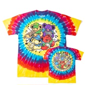 Dead感恩而死乐队小熊vintage摇滚短袖 正版 Grateful 扎染T恤i现行