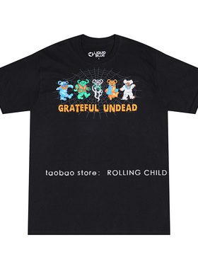 正版Grateful Dead感恩而死乐队小熊vintage摇滚短袖T恤g官方现行