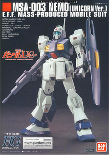 男孩儿童玩具礼物 高达 HG HGUC 1:144 雷姆 独角兽版 万代拼装