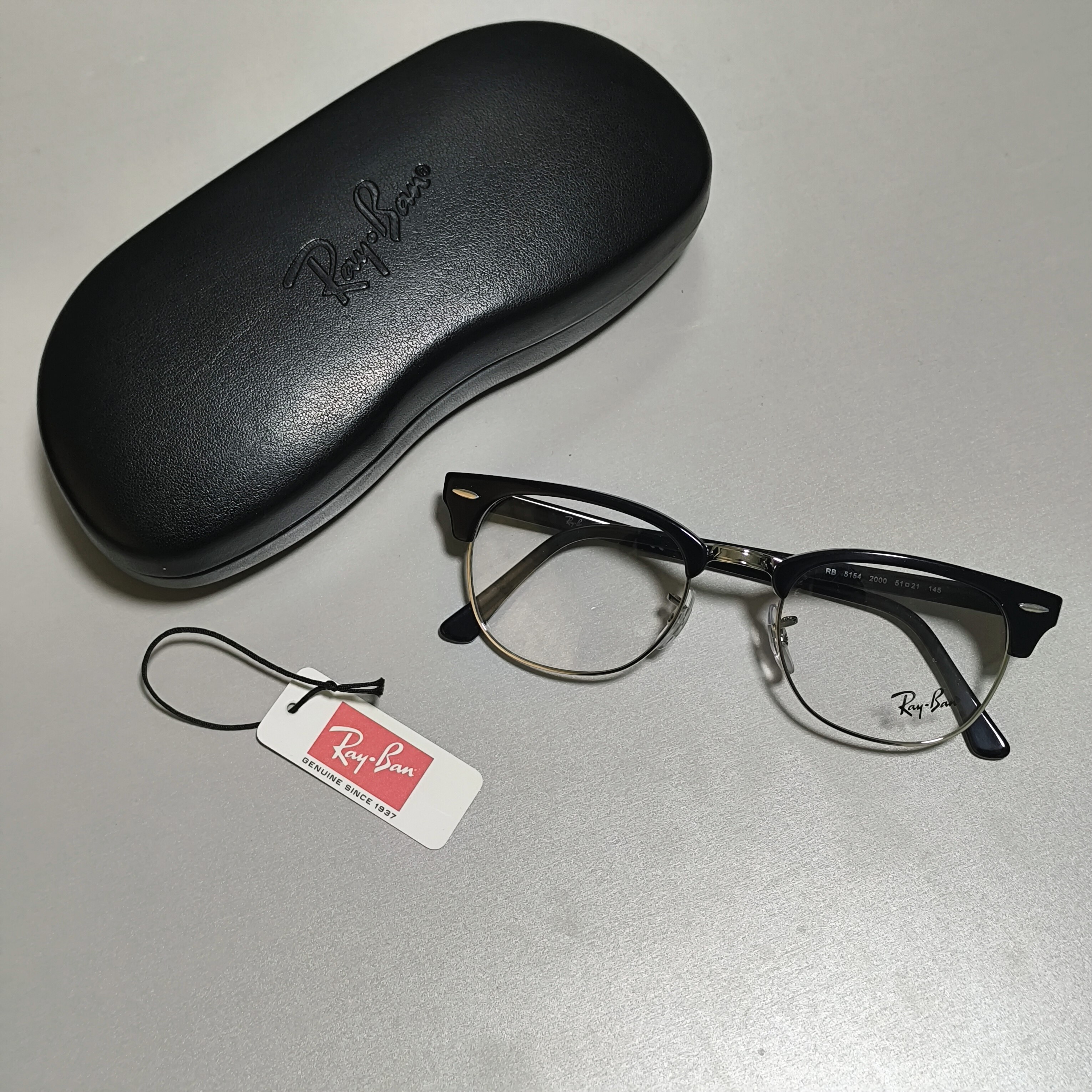 正品RB5154 复古眉线光学眼镜框架 男女