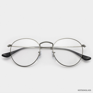 复古圆形全框光学近视眼镜架男女通用超轻太阳镜 全新正品 RB3447V