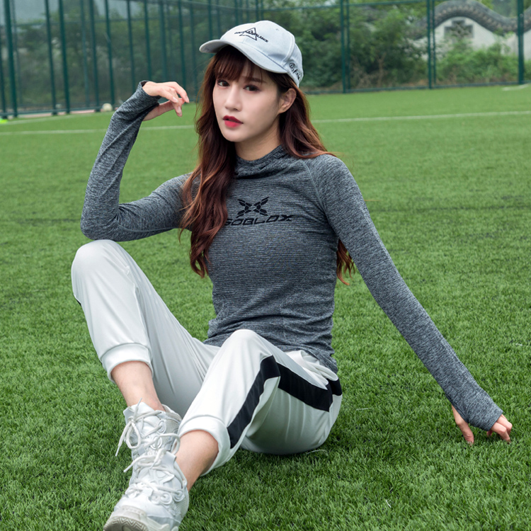 户外春秋修身显瘦瑜伽服透气运动长袖套头t恤帽衫速干跑步女卫衣|msdalam kategori sukan/pakaian kasual, jaket sukan/kot - dari Buy2taobao.com untuk memberikan perkhidmatan ejen Taobao profesional membeli