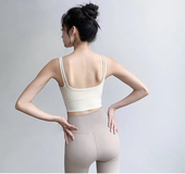 断码 清仓瑜伽上衣女跑步训练健身内衣高强度防震聚拢U型运动背心