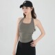 小吊带挂脖背心女聚拢美背运动内衣一体式 内搭带胸垫瑜伽服上衣
