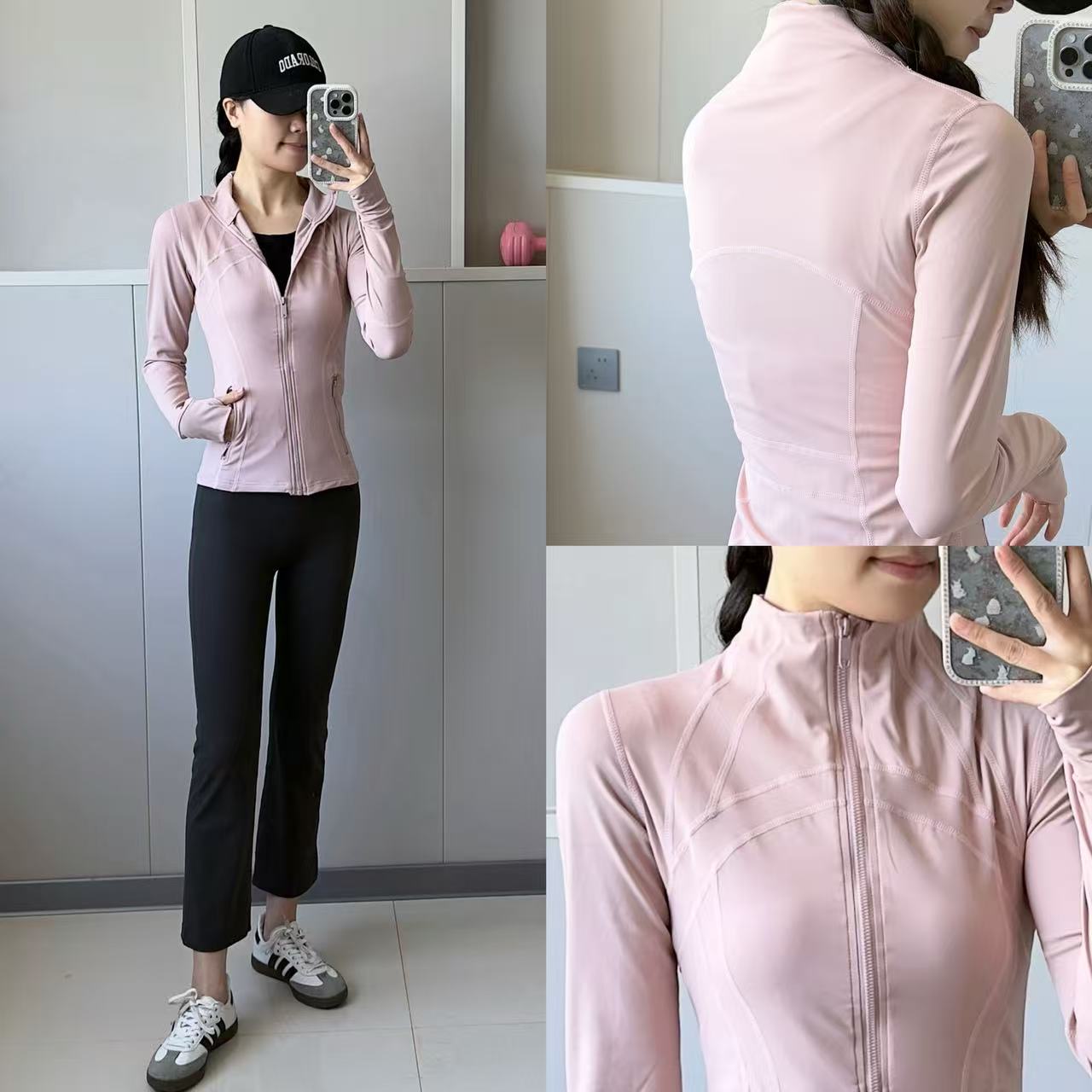 赵露思同款瑜伽服运动夹克外套女跑步显瘦立领拉链健身长袖秋冬